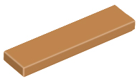 Tile 1 x 4, 2431 Medium Nougat N