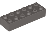 Brick 2 x 6, 2456 Dark Gray U