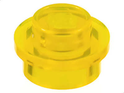 Деталь LEGO Plate, Round 1 x 1 4073 Trans-Neon Yellow U