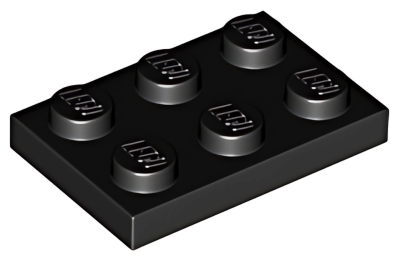 Деталь LEGO Plate 2 x 3 3021 (03021) Black U