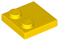 Tile, Modified 2 x 2 with Studs on Edge, 33909 Yellow N