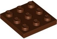 Plate 3 x 3, 11212 Reddish Brown N