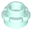 Plate, Round 1 x 1 with Flower Edge (5 Petals), 24866 Light Aqua N