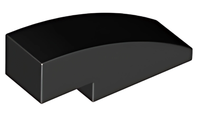 Деталь LEGO Lego Slope, Curved 3 x 1 50950 (1605, 63278) Black U