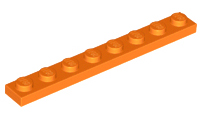 Plate 1 x 8, 3460 Orange U