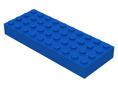 Brick 4 x 10, 6212 Blue N