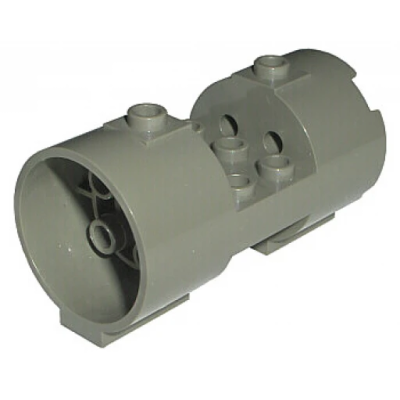 Деталь LEGO 30360 Cylinder 3 x 6 x 2 2/3 Horizontal - Round Connections Between Interior Studs Dark Gray U
