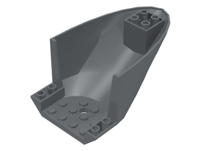 Aircraft Fuselage Aft Section Curved Bottom 6 x 10 Dark Bluish Gray U