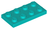 Plate 2 x 4, 3020 Dark Turquoise N