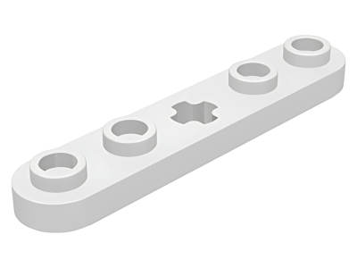 Деталь LEGO Lego Technic, Plate 1 x 5 with Smooth Ends, 4 Studs and Center Axle Hole 32124 (50029) White N