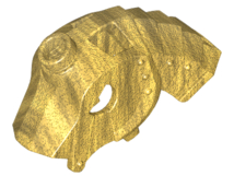 Horse Battle Helmet, Stud on Top and 4 Neck Plates (Unicorn), 13745