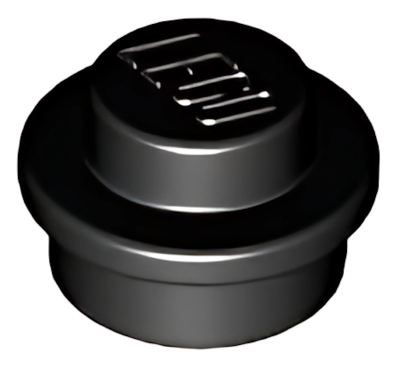 Деталь LEGO Plate, Round 1 x 1 4073 Black U