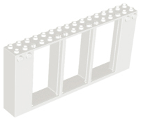 Door, Frame 2 x 16 x 6 with 3 Openings and 2 Studs on Either Side on Front, 35103