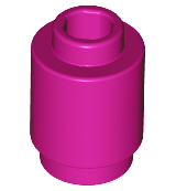 Brick, Round 1 x 1, 3062 Magenta N