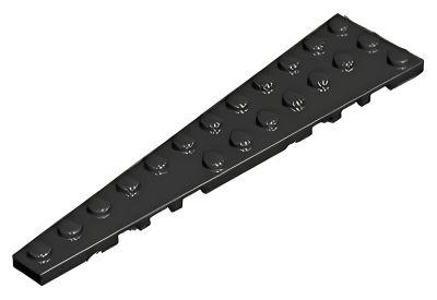 Деталь LEGO Wedge, Plate 12 x 3 Left 47397 Black U