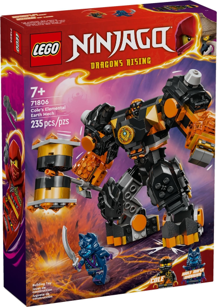 Конструктор LEGO Ninjago 71806 Механизм Элементальной Земли Коула