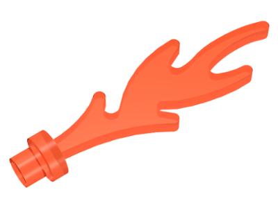 Wave Rounded Straight with Bar End (Castle Dragon Flame / Seaweed / Water), 6126b Trans-Neon Orange U