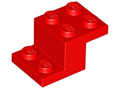 Деталь Lego Скоба Bracket 3 x 2 x 1 1/3 18671 Red U