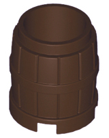 Container, Barrel 2 x 2 x 2, 2489 Dark Brown N