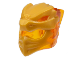 Minifigure, Headgear Helmet with Flames on Back with Molded Pearl Gold Dragon Face Pattern, 79899pb01  