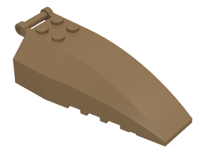 Windscreen 8 x 4 x 2 with 4 Studs and Bar Handle, 92579 Dark Tan U