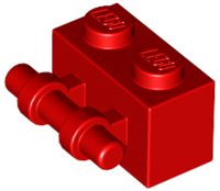 Brick, Modified 1 x 2 with Bar Handle on Side 30236 Red U