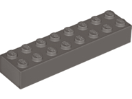 Brick 2 x 8, 3007 Dark Gray U