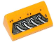 Slope 30 1 x 2 x 2/3 with 4 Silver Cables Pattern Model Left Side (Sticker) - Set 70129, 85984pb042L  
