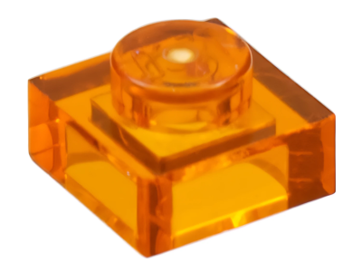 Деталь LEGO Plate 1 x 1 3024 (28554, 30008) Trans-Orange N