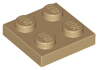 Plate 2 x 2, 3022 Dark Tan N