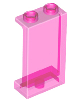 Panel 1 x 2 x 3 with Side Supports - Hollow Studs, 87544 Trans-Dark Pink U