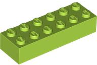 Brick 2 x 6, 2456 Lime N