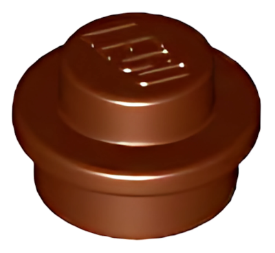 Деталь LEGO Plate, Round 1 x 1 4073 Reddish Brown U