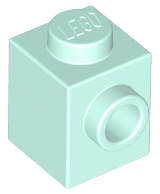 Brick, Modified 1 x 1 with Stud on Side 87087 Light Aqua N