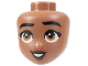 Mini Doll, Head Friends with Black Eyebrows and Eyelashes, Dark Orange Eyes, Reddish Brown Lips, and Open Mouth Smile with Teeth Pattern, 101262