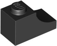 Arch 1 x 2 Inverted, 78666 Black N