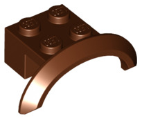 Vehicle, Mudguard 4 x 2 1/2 x 1 with Arch Round, 98282 Reddish Brown U