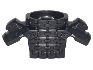 Minifigure Armor Breastplate with Round Collar, Chain Mail, Shoulder Pads with Snake Heads and 1 Stud on Back, 24588 Pearl Dark Gray U
