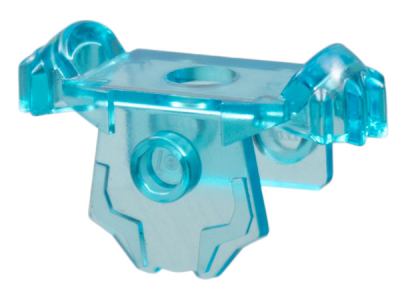 Minifigure Armor Breastplate with Shoulder Pads, Front Stud and 2 Back Studs, 11098 Trans-Light Blue U