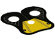 Minifigure Armor Pauldron Cloth with Black Neck and 2 Circles, 4 Thin Gray Stripes Pattern, 78878  