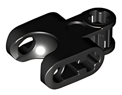 Деталь LEGO Lego Technic, Axle Connector 2 x 3 with Ball Joint Socket - Closed Sides, Straight Forks with Open Axle Holes 93571 Black U