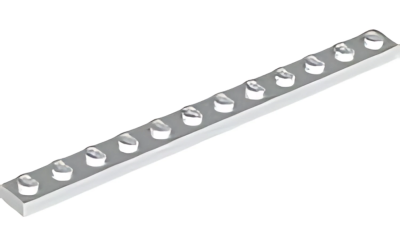 Деталь LEGO Plate 1 x 12 60479 White N