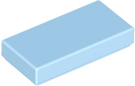 Tile 1 x 2, 3069 Bright Light Blue N