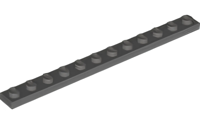 Деталь LEGO Plate 1 x 12 60479 Dark Bluish Gray N