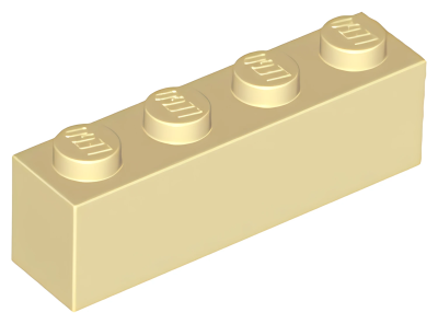 Кирпич LEGO Brick 1 x 4 3010 (6146) Tan U