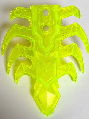 Деталь LEGO Броня Lego Bionicle Spine Armor with 8 Ribs 20473 Trans-Neon Green U