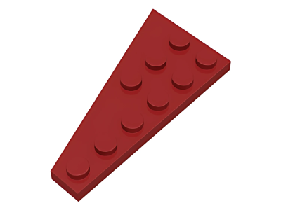 Деталь LEGO Клиновидная пластина Lego Wedge, Plate 6 x 3 Right 54383 Dark Red U