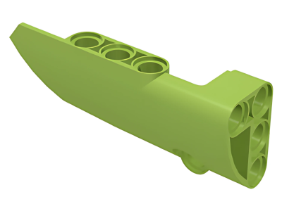 Деталь LEGO Technic, Panel Fairing # 3 Small Smooth Long, Side A 64683 Lime N Панель