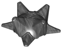 Hero Factory Weapon, Spiked Ball Half with Axle Hole, 98578 Pearl Dark Gray U