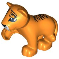 Тигрёнок Lego Duplo Tiger Baby Cub, Raised Paw 54300cx4 U Orange U